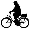 Man on bike silhouette