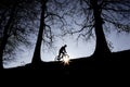 Man biking in the sunset Royalty Free Stock Photo