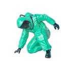 Man in a biohazard suit