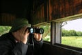 Man birdwatching Royalty Free Stock Photo