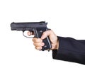 Man with black gun Royalty Free Stock Photo