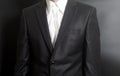 Man in black suit and white shirt Royalty Free Stock Photo