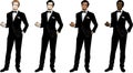 Man in black tuxedo and bow tie Royalty Free Stock Photo