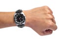 Man black watch Royalty Free Stock Photo