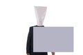 Man with blank sign. Royalty Free Stock Photo