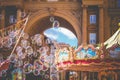 Man blows bubbles in Italy