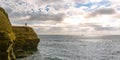 Man on a bluff overlooking ocean in La Jolla