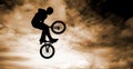 Man with a bmx bike. Royalty Free Stock Photo
