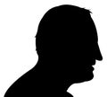A man body part black color silhouette vector