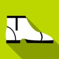 Man boot icon, flat style Royalty Free Stock Photo