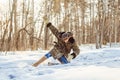 Man fell funny Royalty Free Stock Photo