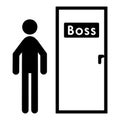 The man at the boss door