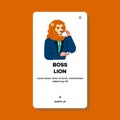 man boss lion vector Royalty Free Stock Photo