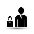 Man Boss With Subordinate Lady Icon Royalty Free Stock Photo