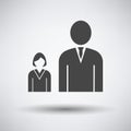 Man Boss With Subordinate Lady Icon Royalty Free Stock Photo