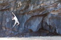 Man bouldering