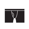 Man boxer briefs icon black silhouette vector illustration