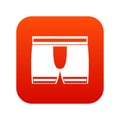 Man boxer briefs icon digital red Royalty Free Stock Photo