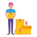 man fast delivery Royalty Free Stock Photo