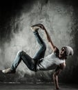 Man brake dancing Royalty Free Stock Photo