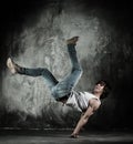 Man brake dancing Royalty Free Stock Photo