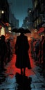Master Of Shadows: A Noir-inspired Comic Book Illustration