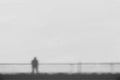 Man On A Bridge Abstract Shadow Royalty Free Stock Photo