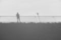 Man On A Bridge Abstract Shadow Royalty Free Stock Photo