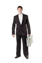 A man with a briefcase in his hands standing Royalty Free Stock Photo