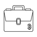 man briefcase with letter, graphic Royalty Free Stock Photo