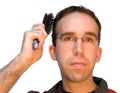 Man Brushing His Hair Royalty Free Stock Photo