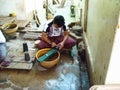 A man in burma with handmade souvenirs