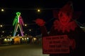 The Man at Burning Man 2015 + Clown Royalty Free Stock Photo