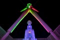 The Man at Burning Man 2015 from Underneath Him Looking Up Royalty Free Stock Photo