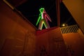 The Man at Burning Man 2015 while Walking Through the Labyrinth Royalty Free Stock Photo