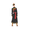 Man in Buryatia National lothing, Male Representative of Country in Traditional Outfit of Nation Cartoon Style Vector