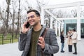 Man business person CEO, leader and strong independent worker portrait outside office building. Male leadership in company,