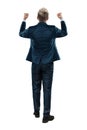 Man in a business suit, businessman back view. Isolated on a white background Royalty Free Stock Photo