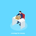 cravings for money Royalty Free Stock Photo