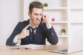 Man businessman on phone Royalty Free Stock Photo