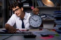 The man businessman working late hours in the office Royalty Free Stock Photo