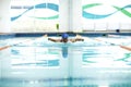 man with butterfly swimming technique. Royalty Free Stock Photo