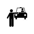 Man, cab, car, vehicle, taxi icon. Element of daily routine icon Royalty Free Stock Photo