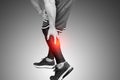 Man and calf pain