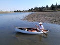 Man Canoeing in Nicomekl River Royalty Free Stock Photo