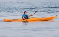 A man canoeing Royalty Free Stock Photo