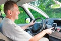 Man in car Royalty Free Stock Photo