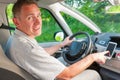 Man in car Royalty Free Stock Photo