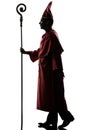 Man cardinal bishop silhouette