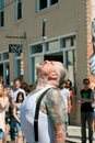 Man Carefully Swallows Sword In Atlanta Street Freak Show